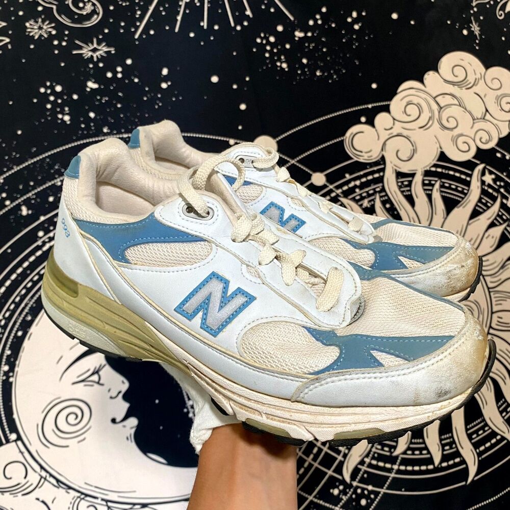 New Balance 993 WR993BW Athletic Sneaker Women's 9 White Leather Running Gym